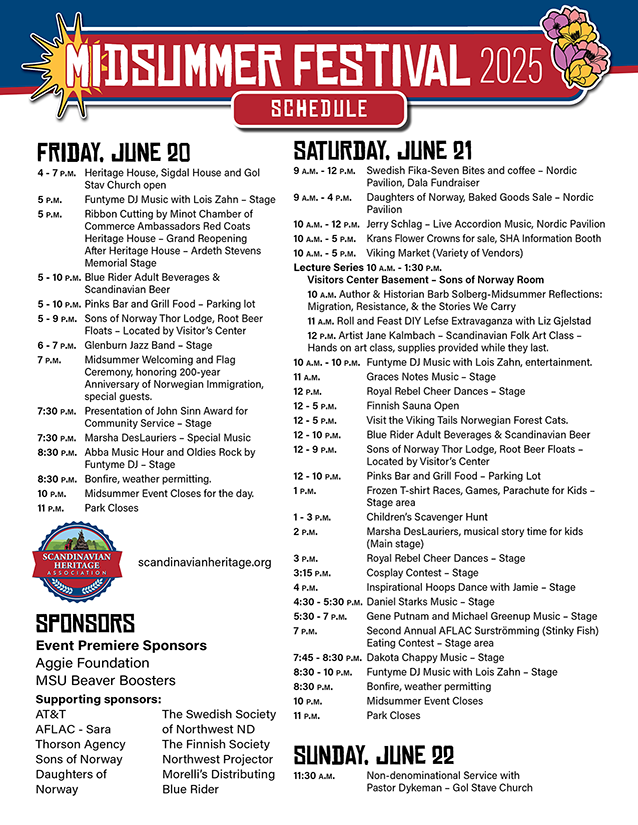 Midsummer Festival 2025 Schedule